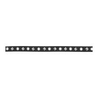 19mm Simplicity Pleather Band with Grommets Trimming Black & Silver