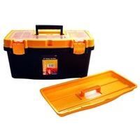 19 plastic tool box with handle tray compartment storage