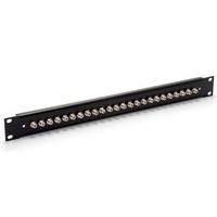 19\'\' 1U Patch Panel with 24 F Sockets and Tie Bar