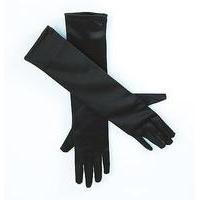 19 black satin elbow gloves