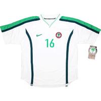 1998 00 nigeria player issue away shirt 16 okafor wtags xl