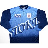 1996-97 Stoke City Player Issue Away L/S Shirt #12