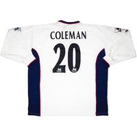 1997-98 Bolton Match Issue Home L/S Shirt Coleman #20