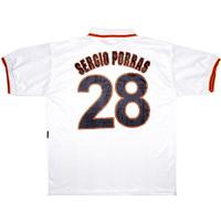 1998-99 Valencia Match Issue UEFA Cup Home Shirt Sergio Porras #28