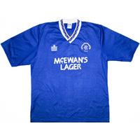 1990-92 Rangers Home Shirt (Good) S