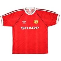 1990-92 Manchester United Home Shirt (Excellent) L