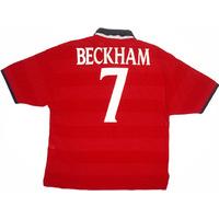 1999-01 England Away Shirt Beckham #7 (Excellent) XL