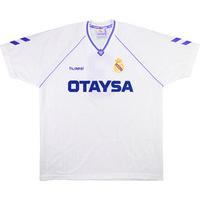 1991-92 Real Madrid Match Worn UEFA Cup Home Shirt #3 (Villarroya) v Utrecht