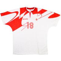 1994 canada match worn away shirt 18 corazzin v holland