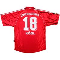 1999-00 Unterhaching Match Worn Home Shirt Kögl #18 (v Hertha)