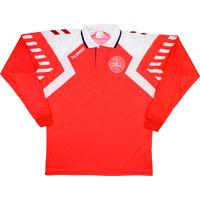 1994 Denmark Match Worn Home L/S Shirt #3 (Rieper) v England