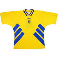 1995 Sweden Match Worn Umbro Cup Home Shirt #4 (Björklund) v England