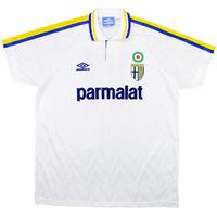 1992 93 parma match worn home shirt 11 brolin v juventus