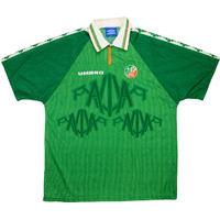 1996 Ireland Match Worn Home Shirt #2 (Kenna) v Holland