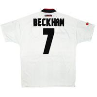 1997 99 manchester united european away shirt beckham 7 very good m
