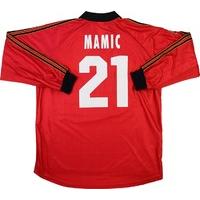 1999-00 Bayer Leverkusen Match Issue Home L/S Shirt Mamic #21