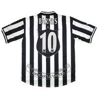 1997-98 Newcastle Match Issue \'Signed\' Home Shirt Barnes #10