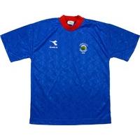 1995 96 linfield diadora training shirt excellent s