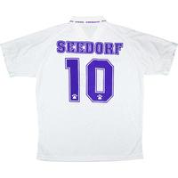 1996 97 real madrid home shirt seedorf 10 excellent xl