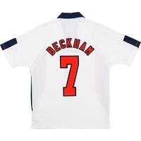 1997-98 England Home Shirt Beckham #7 (Very Good) XXL