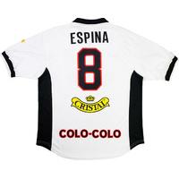 1998 Colo-Colo Match Issue Home Shirt Espina #8