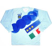 1990-92 Italy Player Issue Diadora Training L/S Shirt (Excellent) L