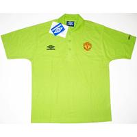 1998 99 manchester united umbro polo t shirt wtags s