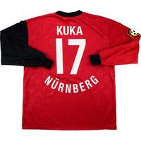 1998-99 Nurnberg Match Worn Home L/S Shirt Kuka #17 (v Stuttgart)