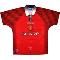 1996 98 manchester united home shirt excellent l