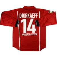 1999-00 Kaiserslautern Match Issue Home L/S Shirt Djorkaeff #14