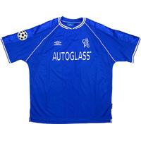 1999 00 chelsea match worn champions league home shirt flo 19 v barcel ...