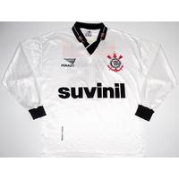 1996 Corinthians L/S Match Issue Copa Libertadores Home Shirt #16