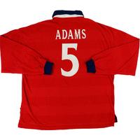 1999-01 England Away L/S Shirt Adams #5 XXL