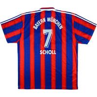 1995-97 Bayern Munich Home Shirt Scholl #7 (Excellent) XL