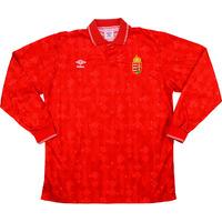 1993 Hungary Match Issue Home L/S Shirt #15 (v USA)