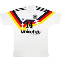 1991 west germany match worn home shirt beiersdorfer 14 v fifa all sta ...