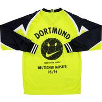 1995-96 Dortmund \'Deutscher Meister\' Home L/S Shirt (Excellent) XS