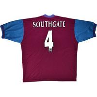 1997-98 Aston Villa Home Shirt Southgate #4 (Excellent) XL