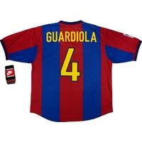 1998-00 Barcelona Home Shirt Guardiola #4 *w/Tags* XXL