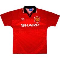 1994-96 Manchester United Home Shirt (Excellent) Y