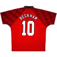 1996-97 Manchester United Home Shirt Beckham #10 (Very Good) M