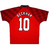 1996 97 manchester united home shirt beckham 10 very good m