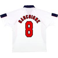 1997 98 england home shirt gascoigne 8 excellent l