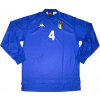1999-00 Italy U-20 Match Worn L/S Home Shirt #4 Lucchini