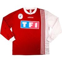 1996 97 monaco match issue coupe de france home ls shirt 7 collins