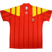 1992 spain match worn home shirt 3 goikoetxea v ireland