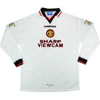 1996 97 manchester united match issue away ls shirt thornley 23