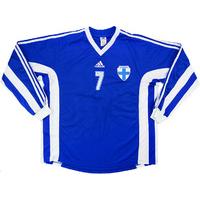 1999 Finland Match Worn Away L/S Shirt #7 (Reini) v Germany