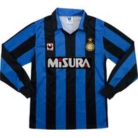 1990-91 Inter Milan Home L/S Shirt (Good) S