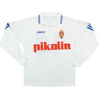 1995 96 real zaragoza match issue home ls shirt 14